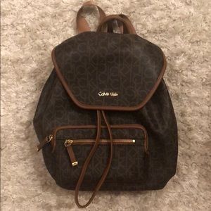 Leather backpack